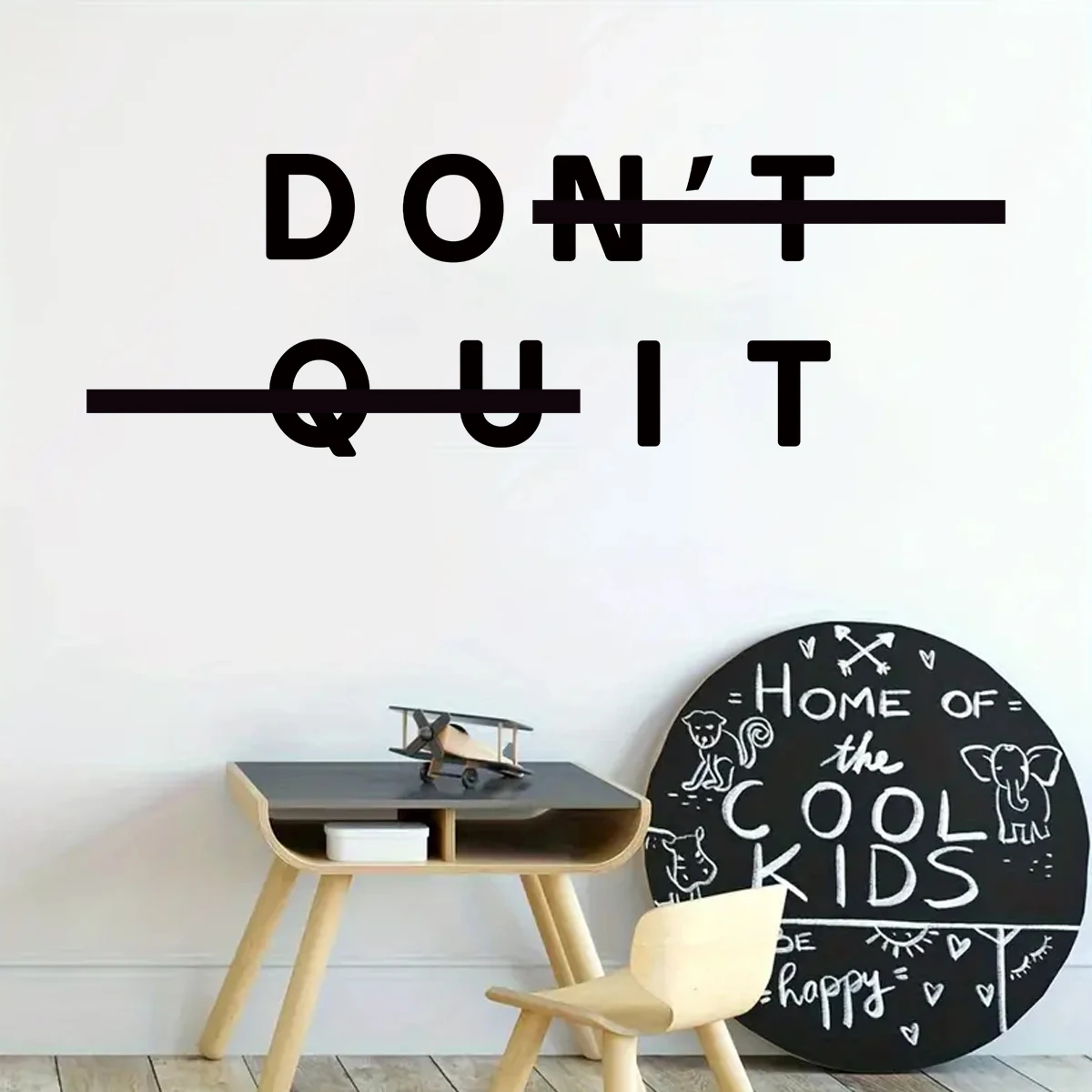 Wall Stickers 1pc Removable PVC Encourage Quotes Wall Stickers for Living Room Decor Bedroom "do It" Text Wall Decals Children Home Decoration
