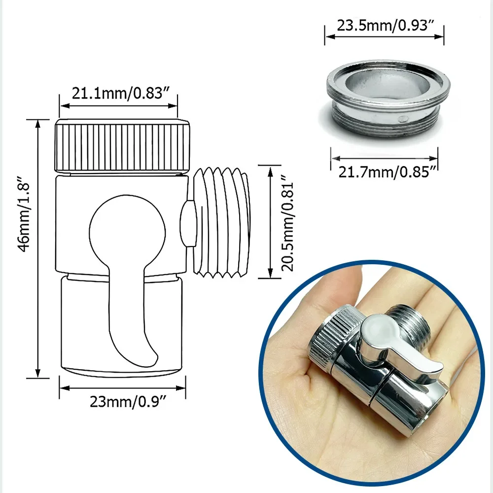 Stainless Steel Bidet Hand Shower for Bidet Toilet Shower with 2 Way Diverter 1.5m Hose Hand Shower Holder images - 6