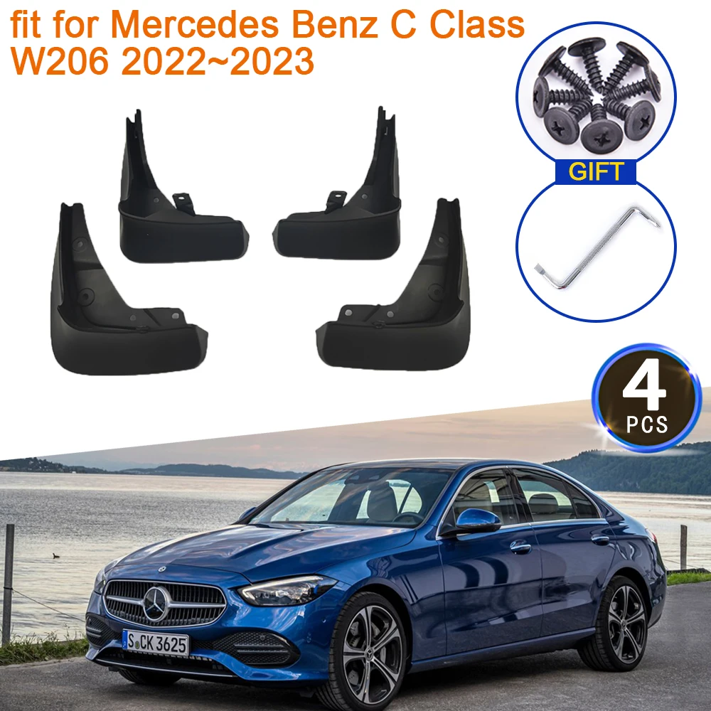 

For Mercedes Benz C Class W206 2022 2023 MudFlaps Mudguards Splash Guards Mudflap Front Wheels Fender Car Styling Accessories