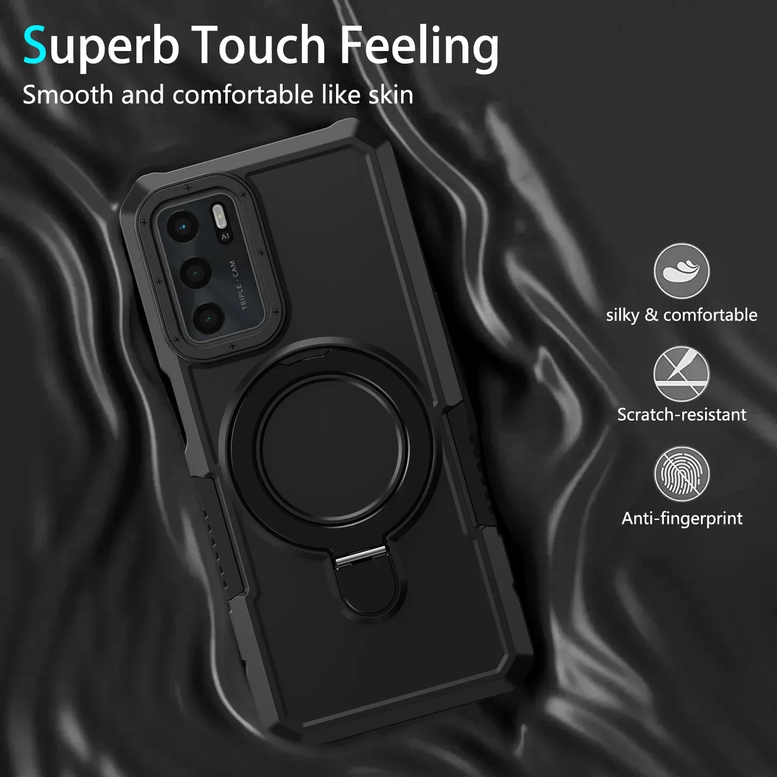 Luxurious Bracket Armor Anti-Fall & Shock-Absorbing Protective Case