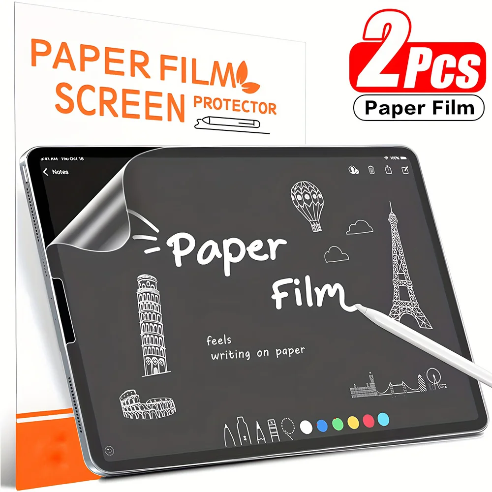 2 uds Protector de pantalla de película de papel para iPad Pro M4 iPad Pro 12,9 9,7 Gen 6th 5th 4th Pro