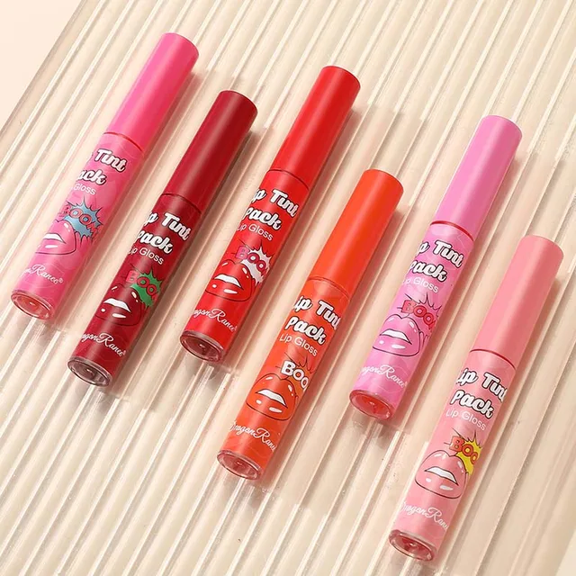 Peel Off Rose Red Lip gloss Lip Outline Contour Tattoo Lip Stain Waterproof Transfer Resistant Tear Off Peel Off Lipstick Makeup