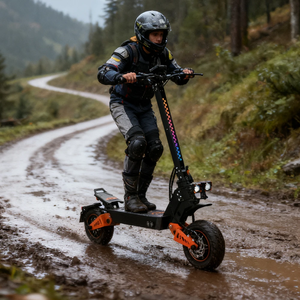 TOFUN TF5 PRO Scooter elettrico 1200W * 2 Motore 60KM/H 48V18.2AH Batteria Fuoristrada Escooter 11 "Pneumatico Fuoristrada Pieghevole E-Scooter