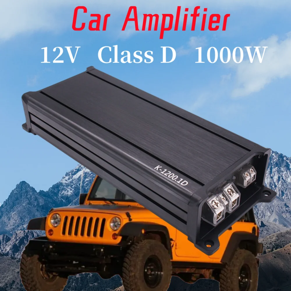 

Vehicle Audio Modification , High-power 12V Class D 1000W in Car/ Home Audio Power Amplifier 10Hz~250Hz