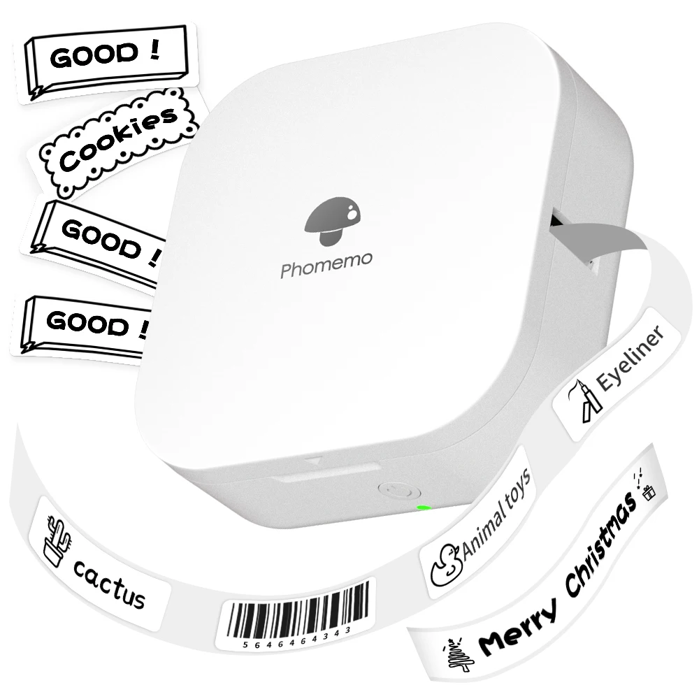 Phomemo Q30 Label Maker Machine Mini Bolso Impressora de Etiquetas Térmicas Etiqueta Faça Você Mesmo sem Fio Máquina Vários Papel de Etiqueta