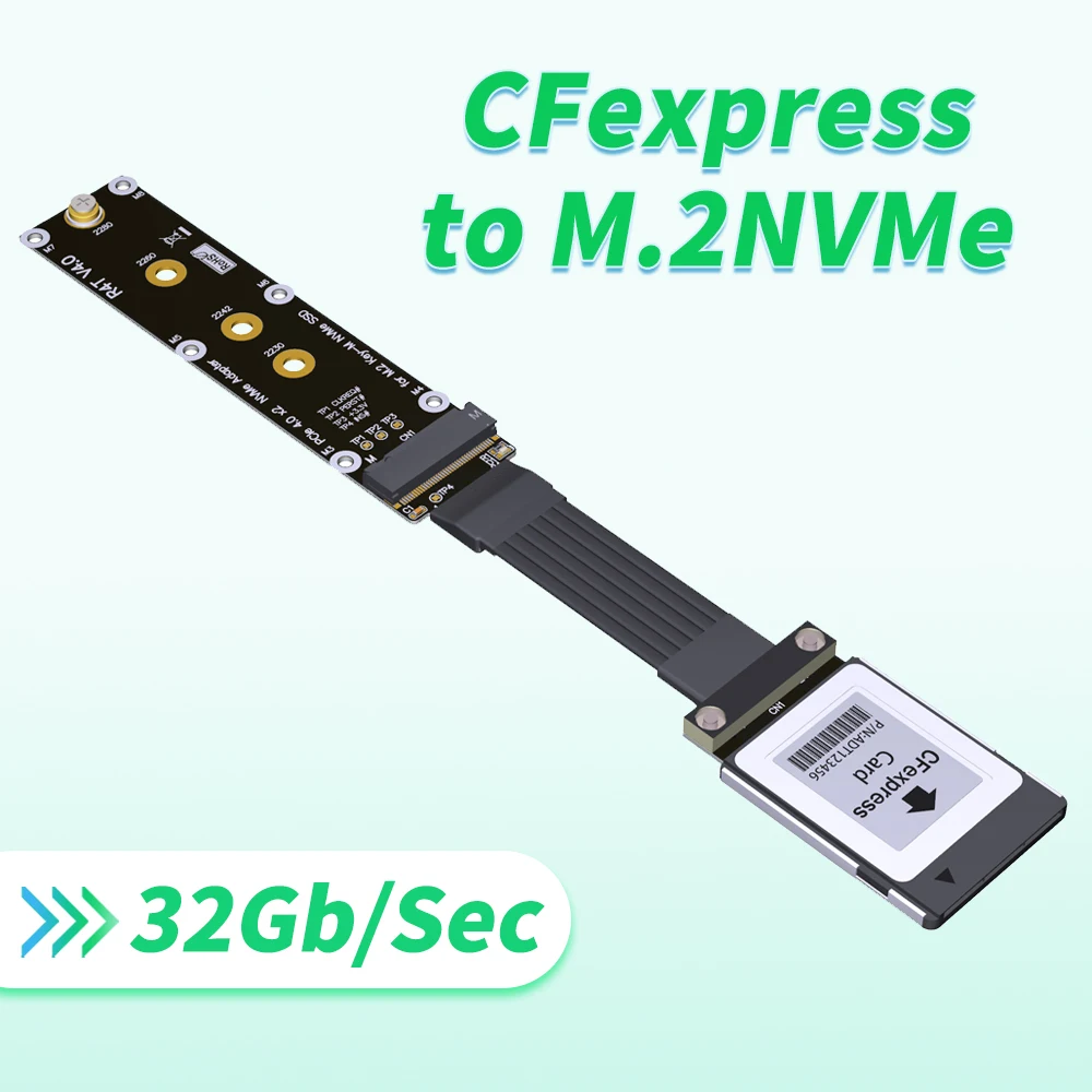 

CFexpress Type B To M.2 NVMe 2280 Key M Extension Adapter Cable PCIe 4.0 for Canon R5 Nikon Z6Z7 XBOX Memory Card Conversion ADT
