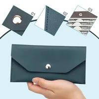 Envelope Wallet PU Leather Cash Envelope Wallet Classic Fashion Long Women's Wallet Ferrule Name Card Holder Gift - Image 5