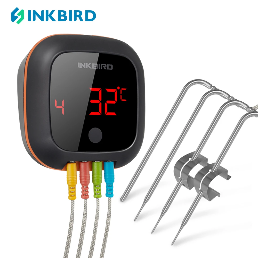 INKBIRD IBT4XS Wireless Bluetooth Thermometer With 4 Colorful
