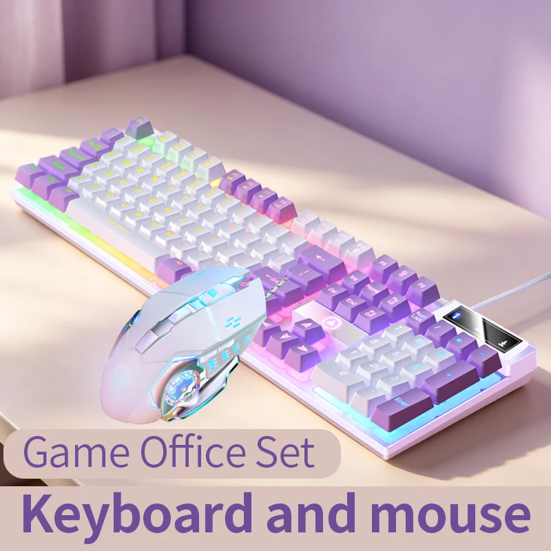 Enhanced Luminous Wired Gaming Keyboard and Mouse Set