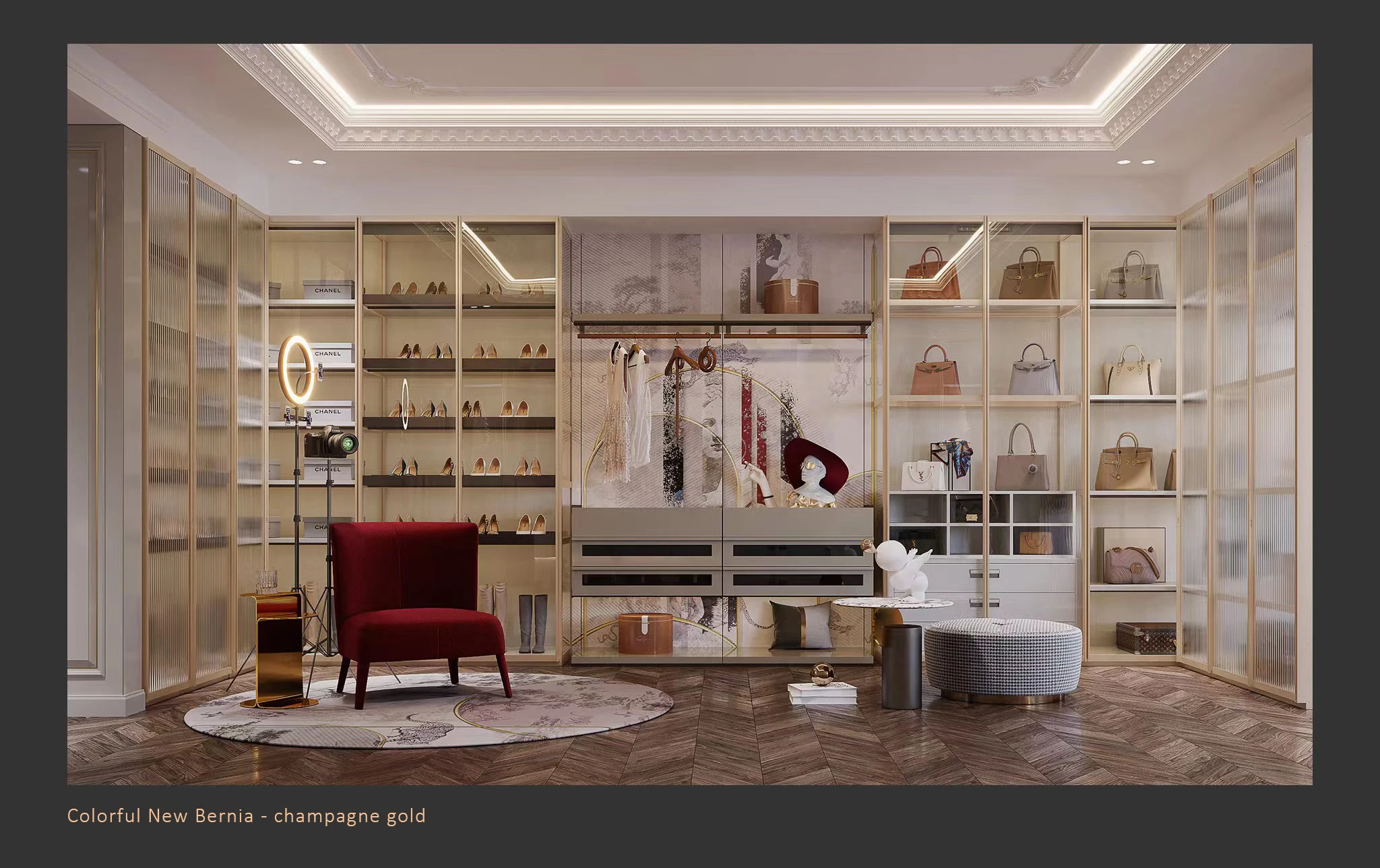 Customized Closet System Bedroom Wardrobe Modern Clothes Storage Cabinets Set Furniture Organizer Walk in Closet