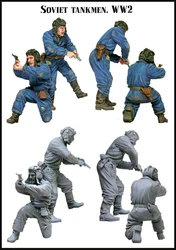 Figurine en résine moulée à l'échelle 1/35, non peinte, Kit d'assemblage de personnages de l'armée soviétique de la seconde guerre mondiale (2 personnes), livraison gratuite 