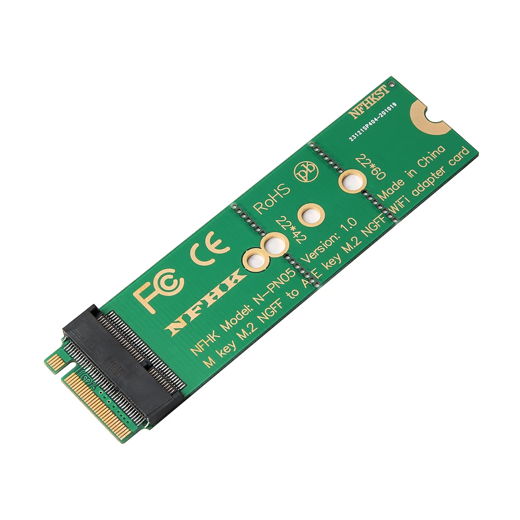 Placa de Rede sem Fio Wifi Pci Express para Slot e Key M.2 m Key para Slot a Plus e Ngff - Imagem 5