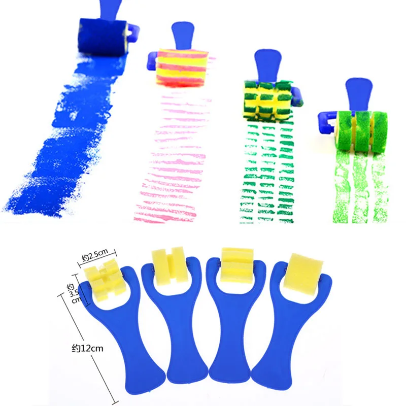 Children Toddler Sponge Stamp Brush Kits Flower Drawing Toys for Children Paint Educational DIY Art Craft Creativity Tools DDJ 2