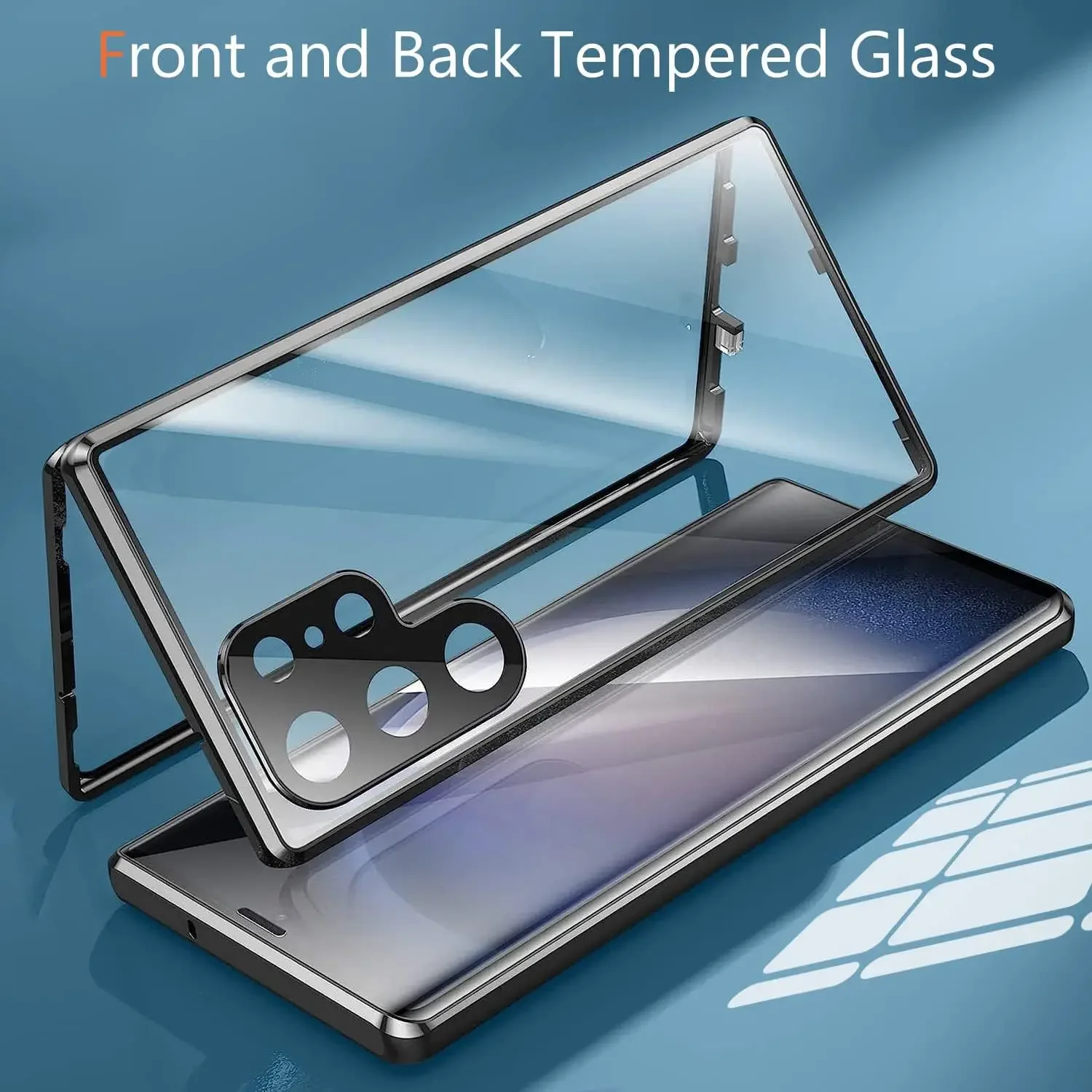 Luxury Metal Alloy Magnetic 360° Full Surround Screen HD Glass Protection Case