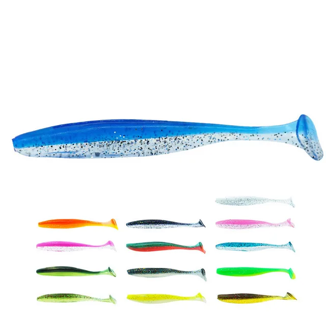 Fishing Lure Commotion T Tail Fish Smooth Wave Two-Color Soft Bait 6cm 7cm 9cm Texas Rig Jig Head Hook Worm