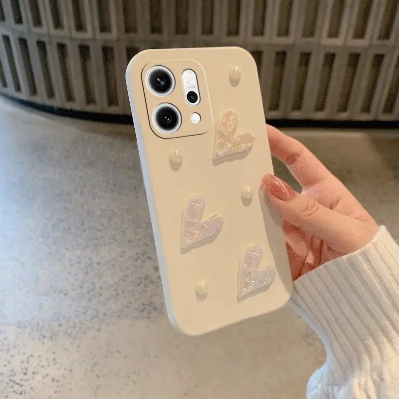 Laser Love Heart Design Soft Silicone TPU Phone Case