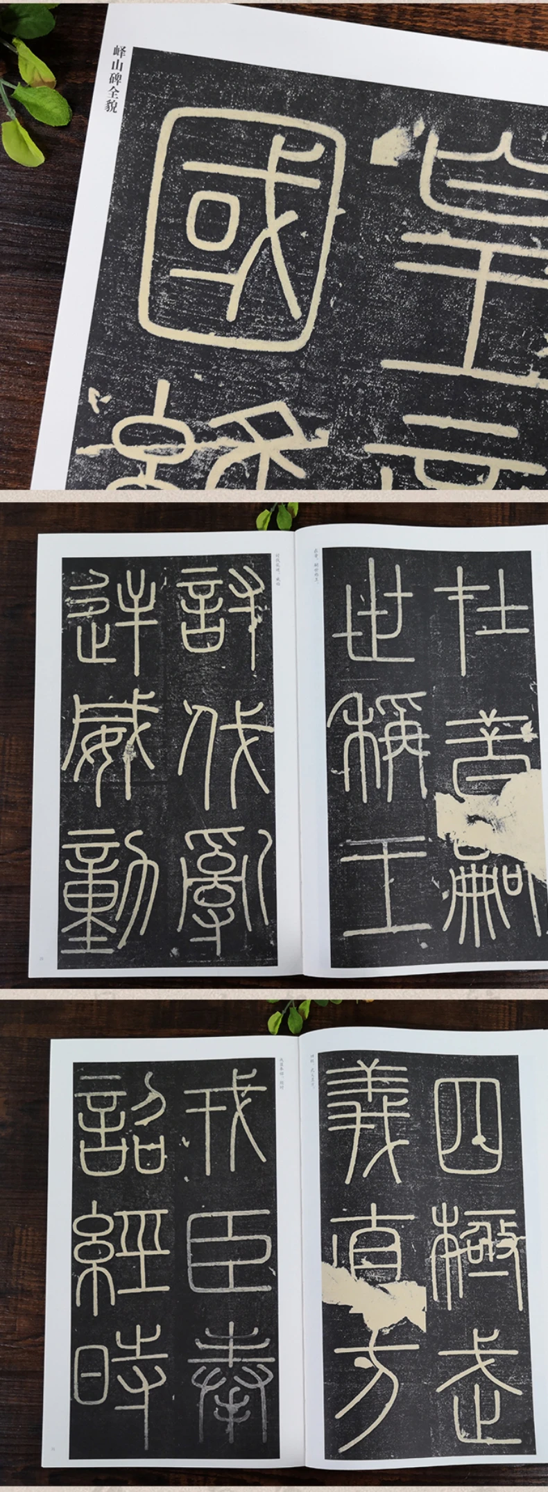Siegel-Skript-Kopierbuch, chinesisches Yishan-Stele-Reibbuch, Qin-Dynastie, Li Si, Siegel-Skript, Charaktere, Striche, Rahmen, Technik, Lehrbuch – Detail 5