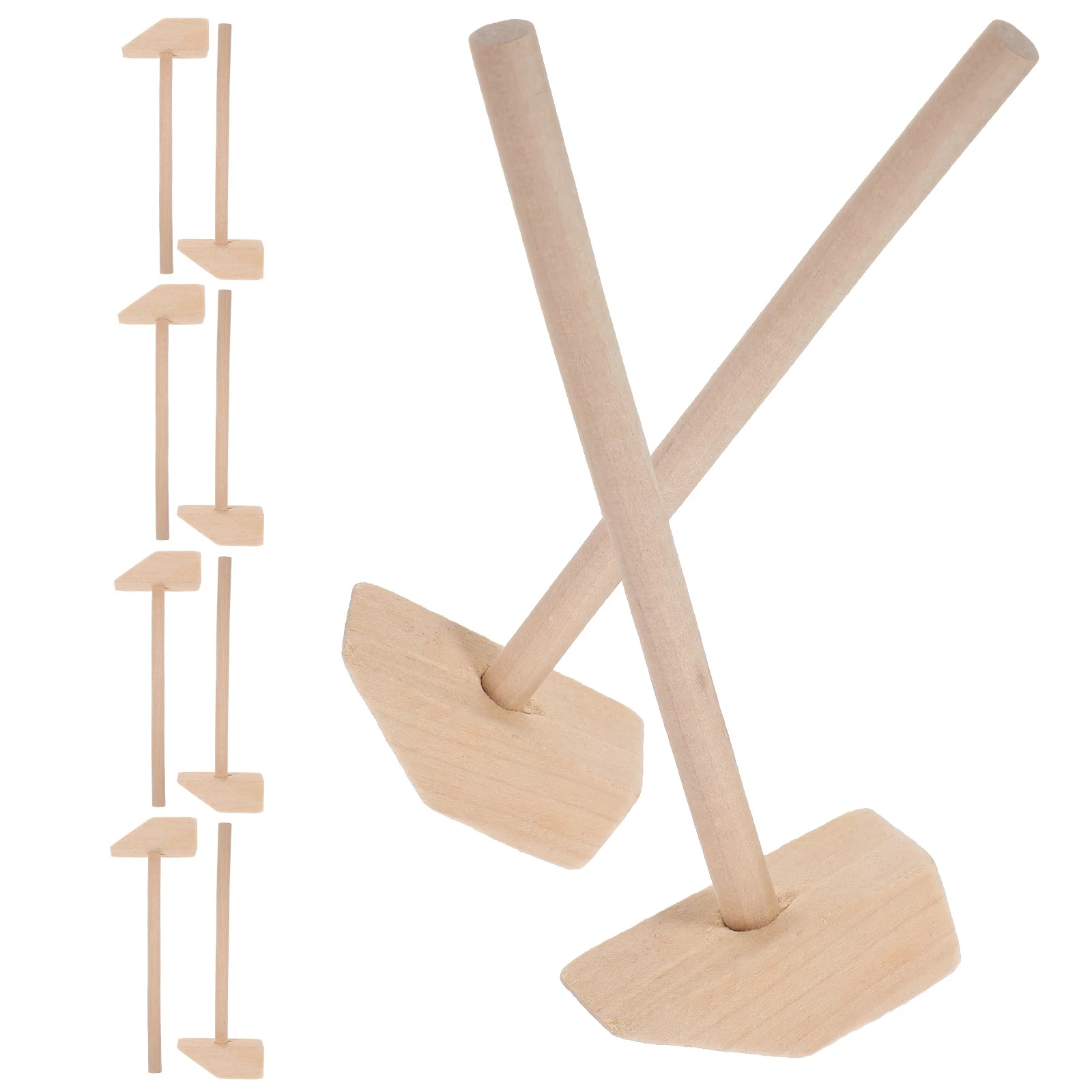 

10 Pcs Children’s Toys Mallet Mini Hammer Plaything Heart-shaped Pounding Wood Mallets Small