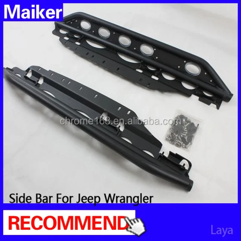 랭글러 JK 2007-2018용 사이드 바 사이드 스텝 바 자동차 외부 부품 액세서리 러닝 보드