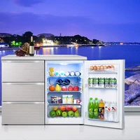 Refrigerator Household Horizontal Kitchen Embedded Three-Drawer Side-By-Door Direct Cooling Refrigerator Freezer 2