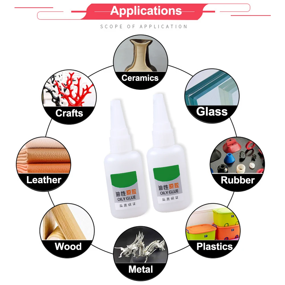 Extra Strong Super Glue Instant Seconds Oily Adhesive Fast Cyanoacrylate Welding Leather Shoe Repair Wood Metal Plastic 502 Bond 4