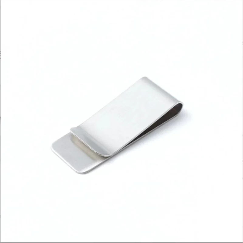 Metal Stainless Steel Money Clips Folder Stripe Print Silver Cash Clamp Holder Wallet Slim Card ID Money Clips Men Women 4