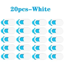 Ultra - Thin Slide Privacy Webcam Cover - Lens Blocker (20 PCS - White)