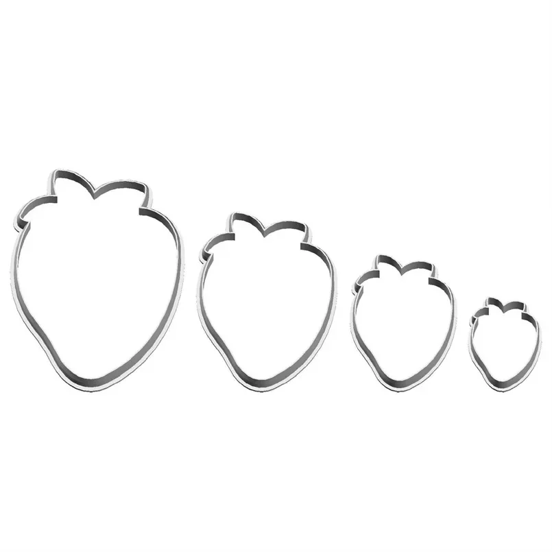 Four Specifications Cartoon Vegetables and Fruits, Strawberry, Plastics Mould, Cake Fondant Tool, Cookie Sushi and Fruit Cutters Cookie Cutter Baking Mold Cookie Mould Fondant Cutter