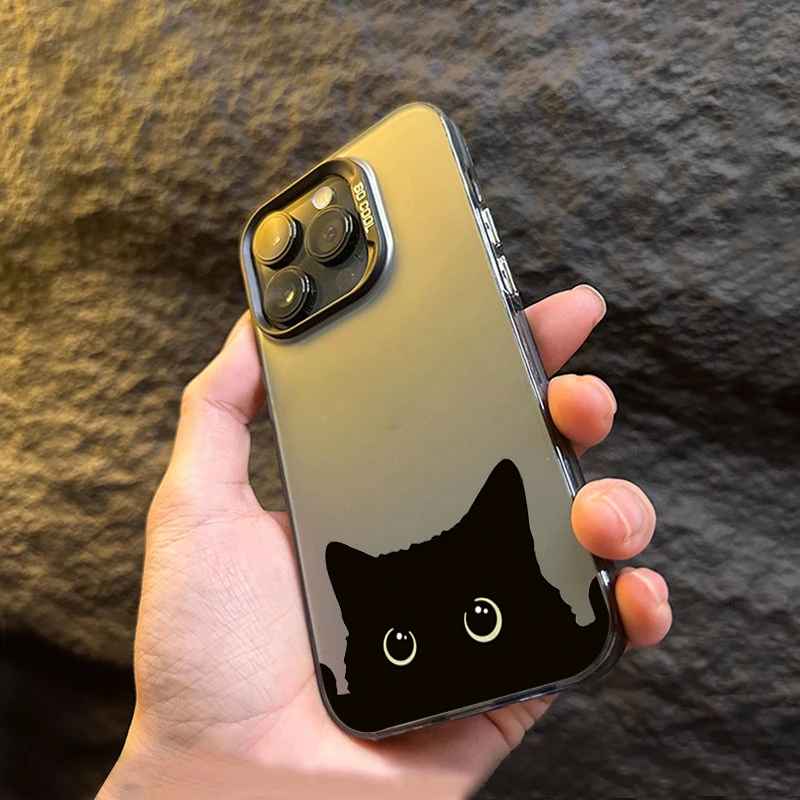 Adorable Black Cat Phone Case Cover