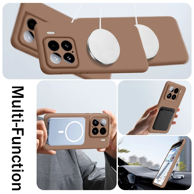 Luxury Liquid Silicone MagSafe-Compatible Matte Soft Magnetic Skin Cover