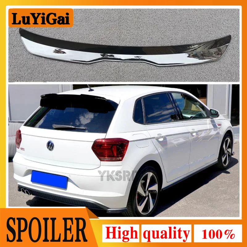 Spoiler Extension Per Volkswagen Polo Aw Mk6 Spoiler Lip Plastica Abs Nero Lucido Per Vw Polo Aw Gti R-Line 2018 - Up Roof Wing