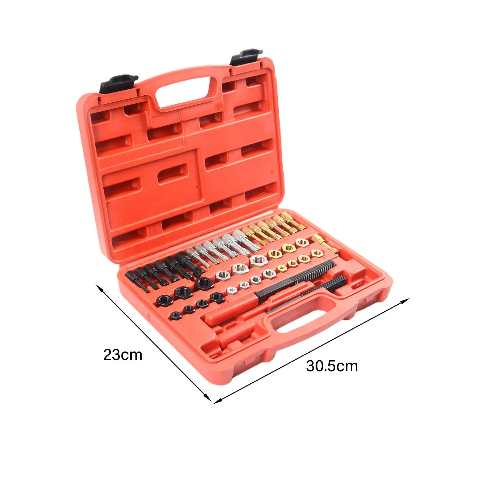 42Pcs Thread Repair Tools Portable 21 Dies with Storage Box Unc/UNF/Metric Tap and Die Set Thread Chaser Set Hand Tool Set