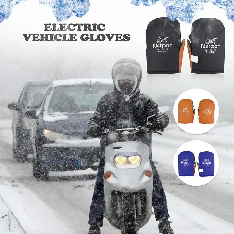 

Winter Motorcycle Gloves Cold-Proof Motorcycle Velvet Warm Gloves Waterproof Windproof Motorcycle Riding Gloves For E- Bikes