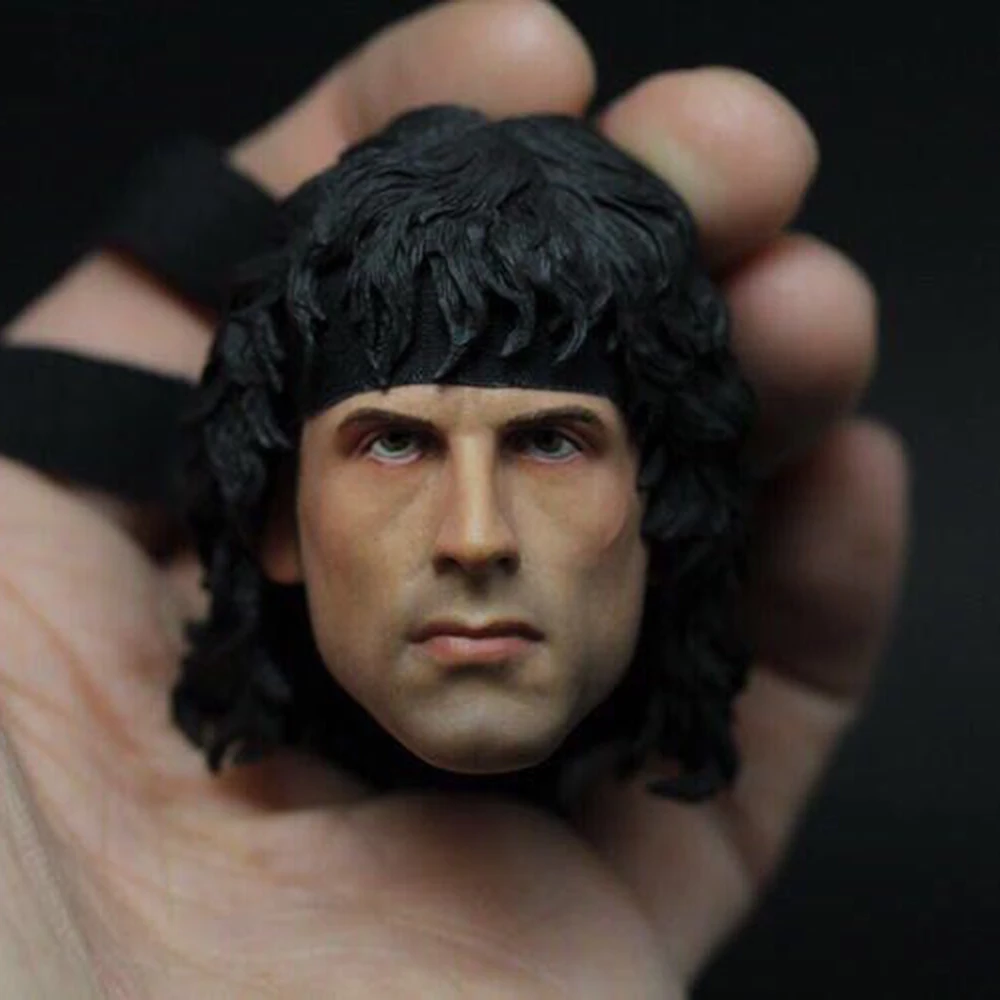 

1/6th Male Jungle Tough Muscle Expendables Head Sculpture Carving Model Can Suit Usual 12inch Action Body