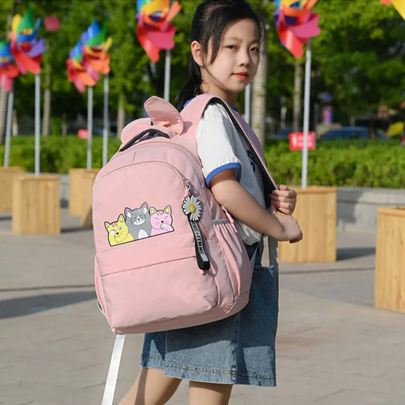 

school bags for teenage girls schoolbag children backpacks cute animal print canvas school backpack kids cat bag pack