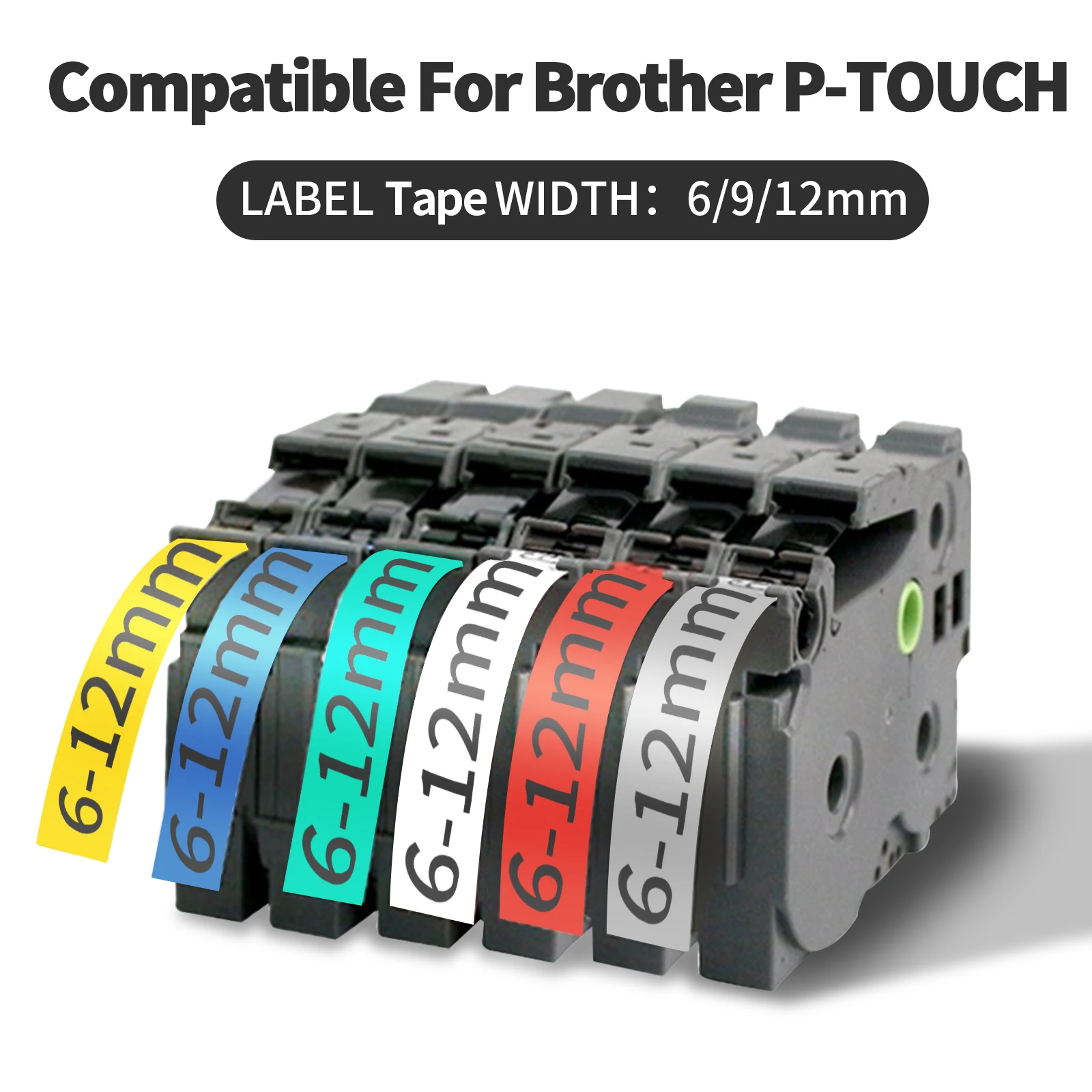 1Pcs 231 TZ Tape Compatible for Brother Label Tape 6mm/9mm/12mm 631 221 241 251 Labeling Ribbon for Ptouch Label Maker PTH110 P