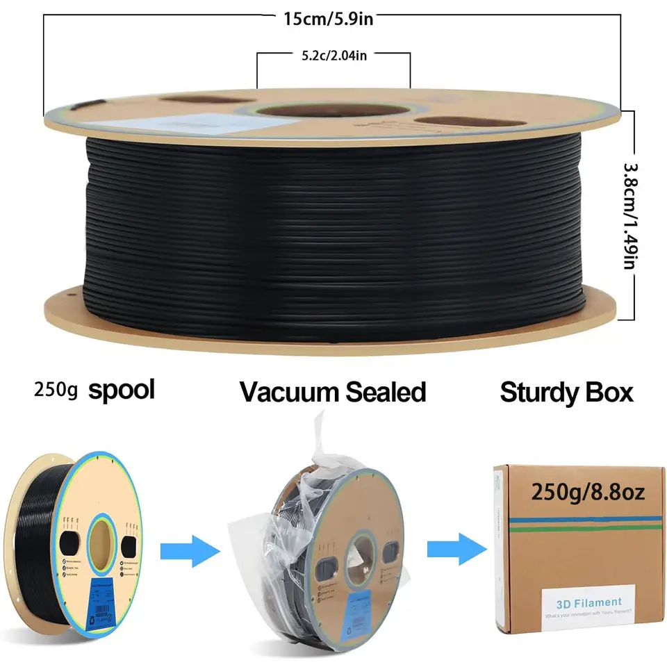 Filajoy3d Tpu 95a Professional 3D Printing Filament, 1.75mm 250g Strong Elasticity, Abrasion Resistance,black image 5