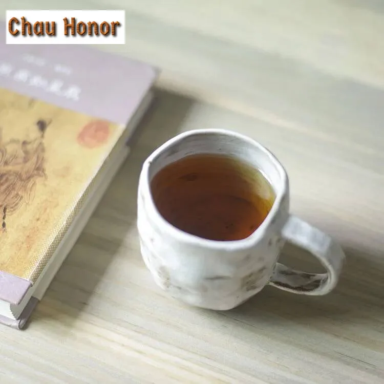 220ml Vintage Coffee Mug Unique Japanese Retro Style Ceramic Cups Coarse Pottery Clay Breakfast Cup Creative Gift for Friends