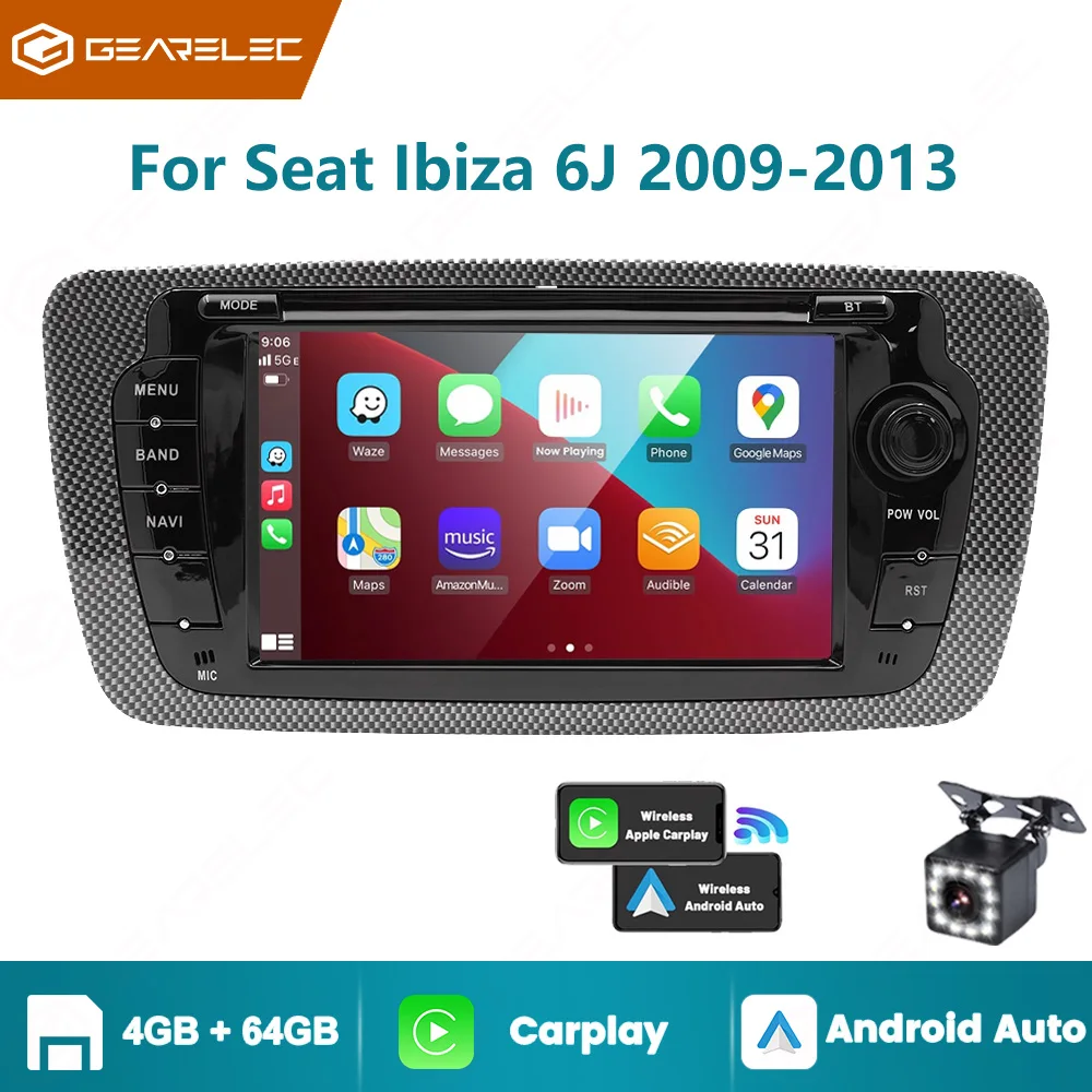 Autoradio 7 pouces IPS écran tactile sans fil Carplay Android Auto filaire pour Seat Ibiza 6j 2009-2013 DSP GPS lecteur multimédia de voiture 1 Autoradio 7 pouces IPS écran tactile sans fil Carplay Android Auto filaire pour Seat Ibiza 6j 2009-2013 DSP GPS lecteur multimédia de voiture 1