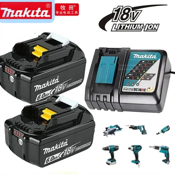 마키타 교체용 리튬 배터리, 마키타 18V 배터리, BL1840, BL1830B, BL1850B, BL1850, BL1860, BL1815 용, 100% 정품, 6Ah, 5Ah, 3Ah