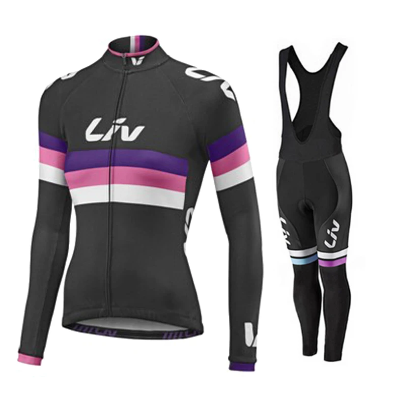 LIV 2024 Women Autumn Cycling Jersey Set Long Sleeve Breathable Clothing MTB Maillot Ropa Ciclismo Bicycle Outdoor Sportswear 2