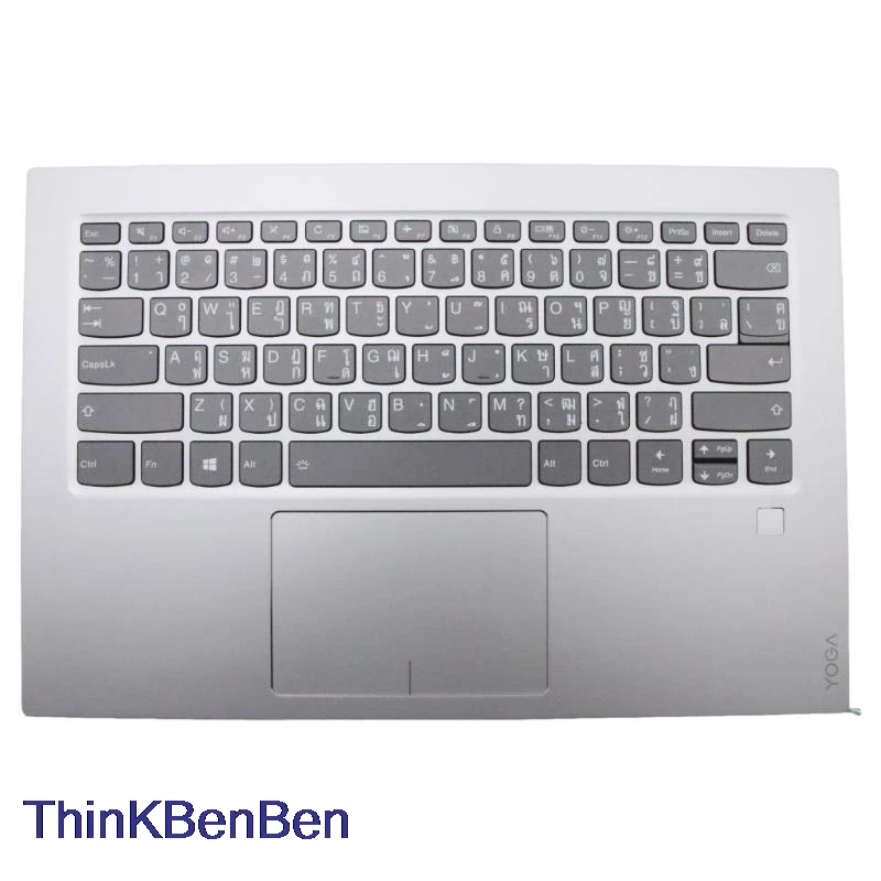 

TH Thai Platinum Keyboard Upper Case Palmrest Shell Cover For Lenovo Ideapad Yoga 920 13 Flex Pro 13IKB 5CB0Q09682