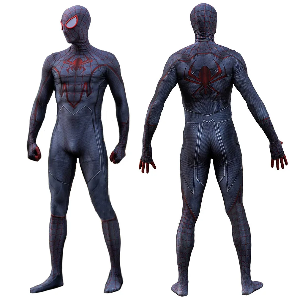 Ps5 Spiderman Miles Morales Costume Cosplay Supereroe Zentai Body Spiderman Miles Morales Spandex Abiti Costume Di Halloween