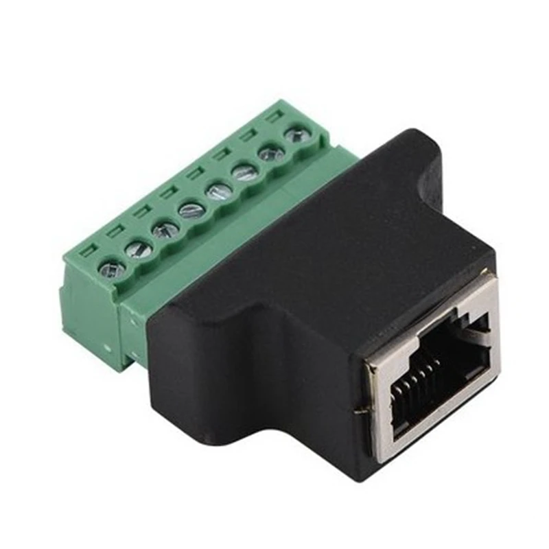 CCTV DVR용 네트워크 어댑터 케이블, Rj45-나사 터미널 블록, 8 p 이더넷 커넥터, 수 암-8 핀, Rj45