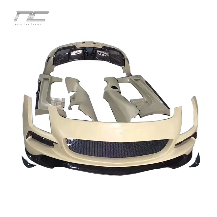 Sls Amg W197 Kit Corpo Largo Stile Serie Nera Con Paraurti Anteriore Posteriore Gonna Laterale Spoiler Kit Corpo Largo Per Mercedes Sls Amg C197