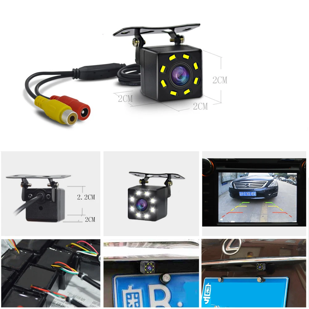 Car Mini Side/Front/Backup Camera 5 LCD Rear View Monitor Reverse Parking  Kit