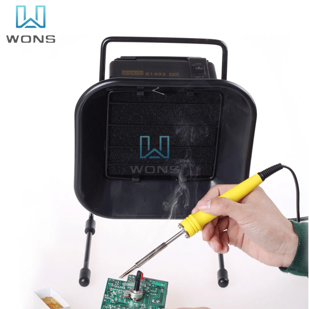 493 14W 16W Portable Solder Smoke Absorber ESD Fume Extractor for