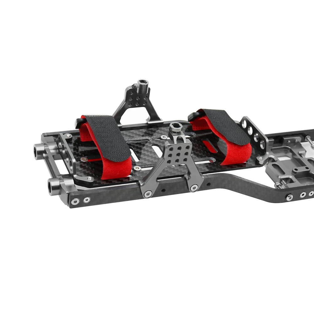 Se8b21fd57d7c42719b913731ba9190d9Q 1/10 RC 크롤러 카본 파이버 거더 4MM CNC 금속 자동차 섀시 프레임 바디 키트 부품 (Axial SCX10 II Rock Off Road 트럭용)