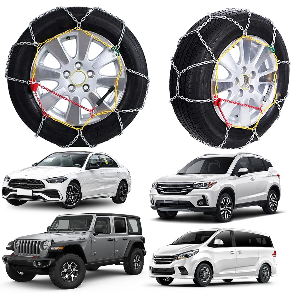 Snow Chains Anti-Skid Portable Snow Tire Chains Winter Vehicles Wheel Chain for Car SUV Pickup Truck