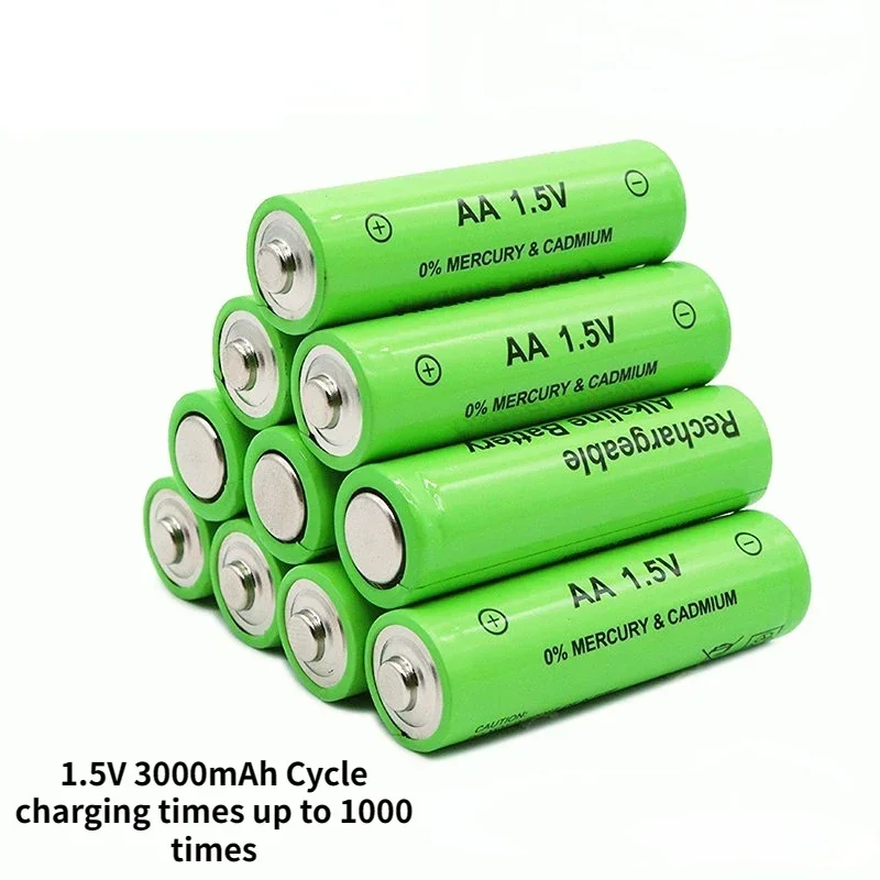 

Original AA 3000mAh 1.5V Rechargeable Environmentally Friendly Alkaline Battery Suitable for Toy Remote Control MP3 Player